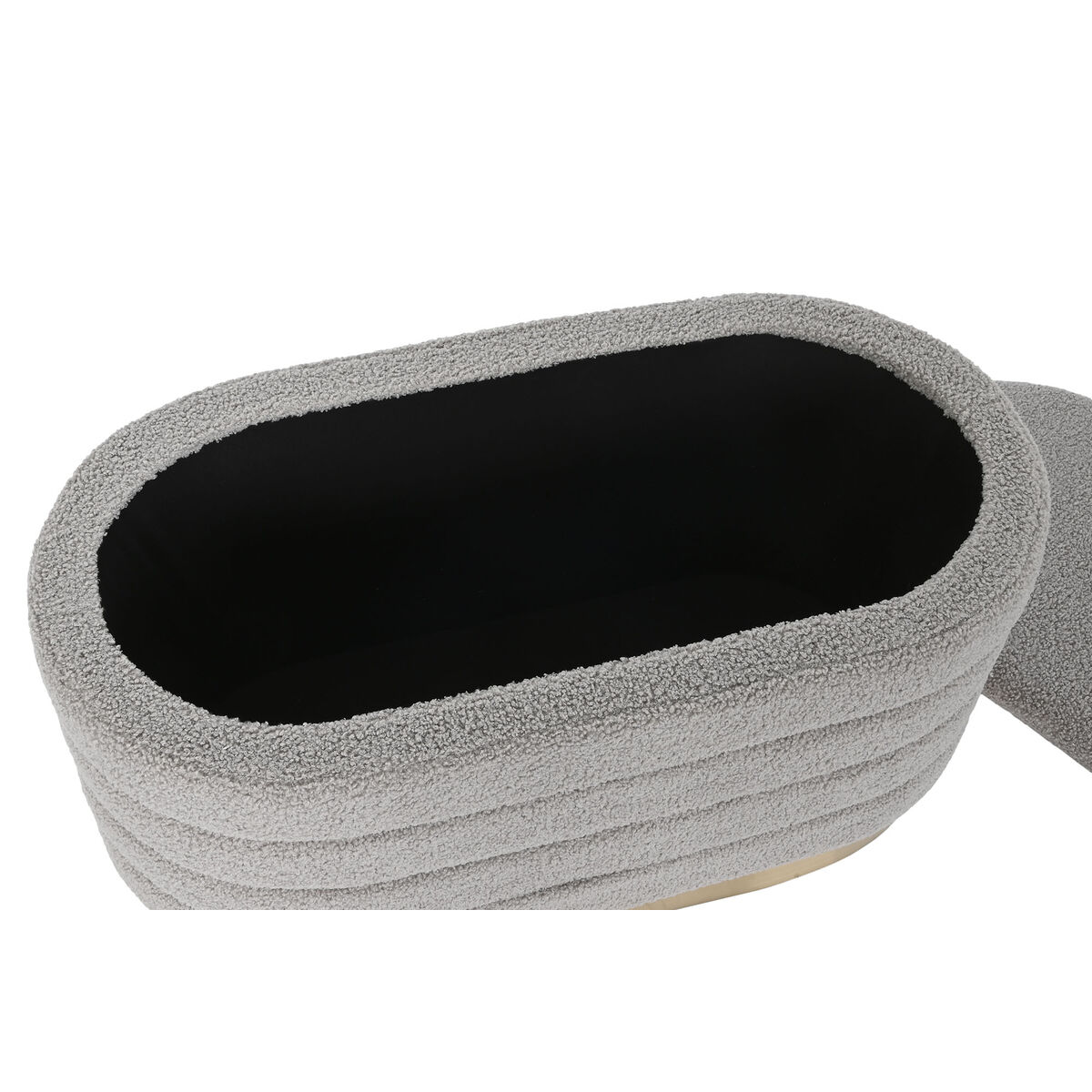 Sittpall DKD Home Decor Gyllene Ljusgrå Metall 80 x 41 x 40 cm - 4