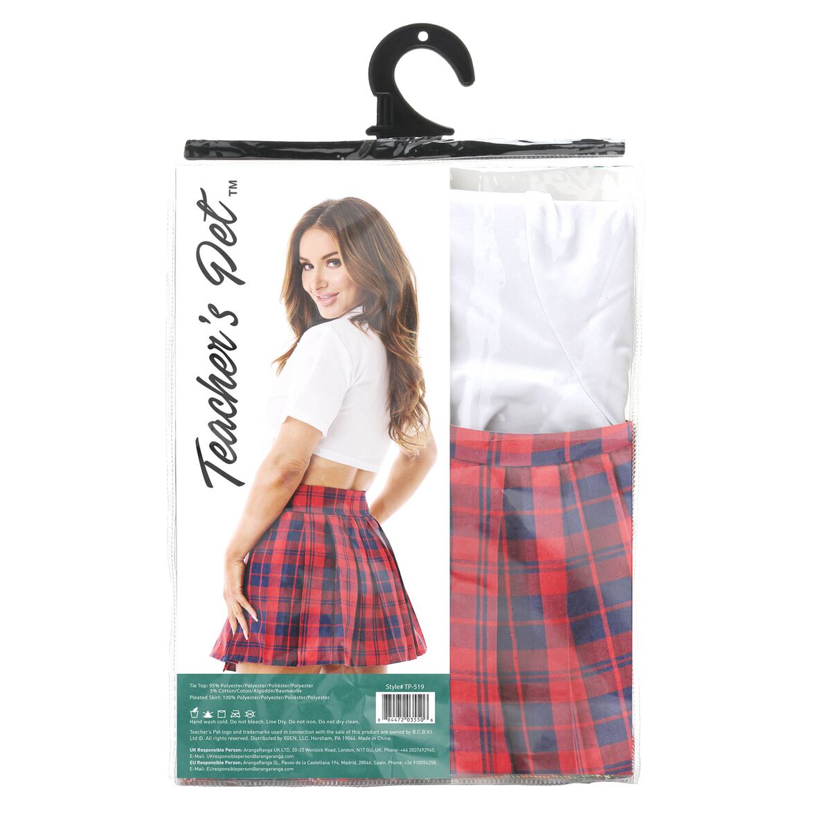 Erotiskt Kostym Teacher’s Pet School Girl Röd One size - 4