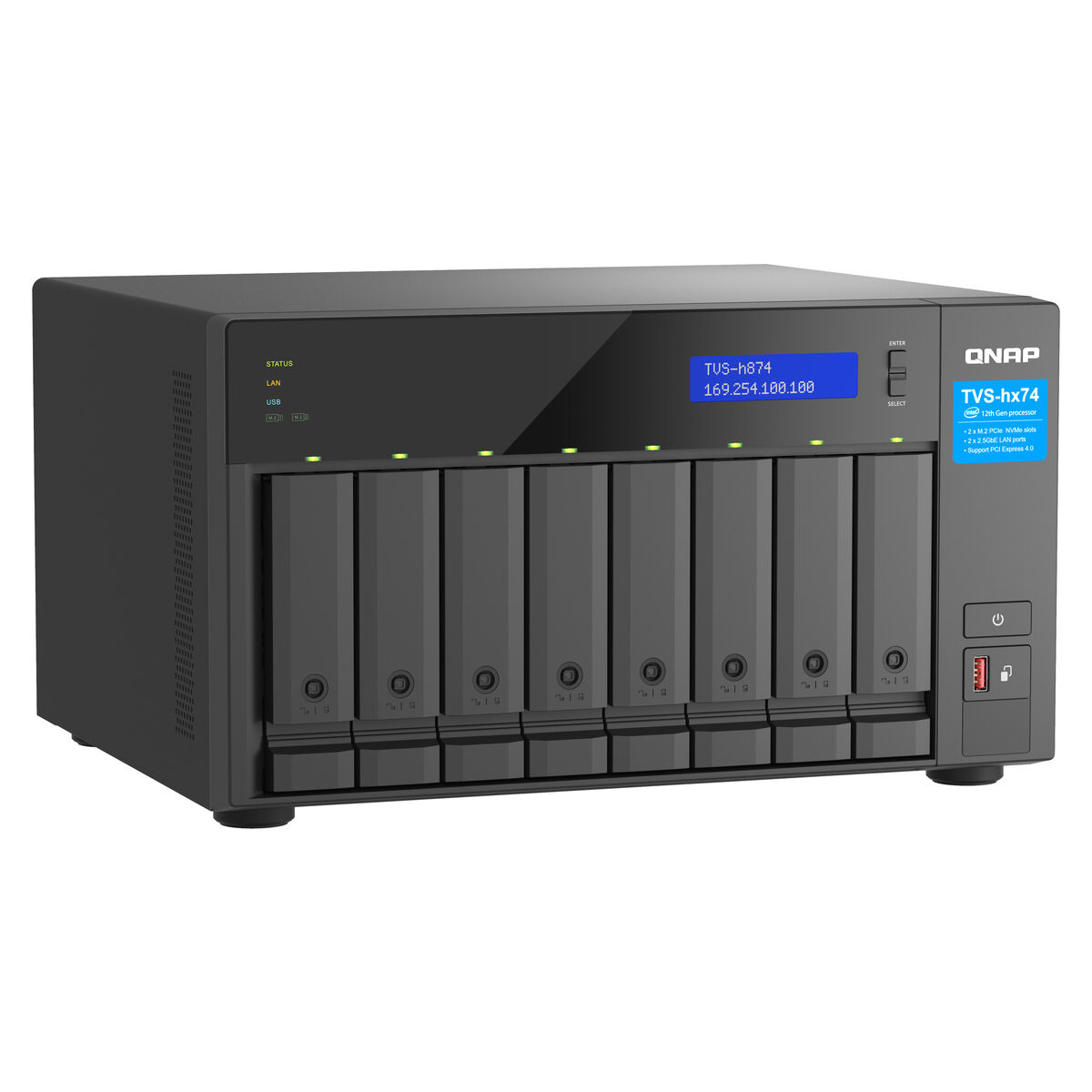 Nätlagringsenhet NAS Qnap TVS-H874T-I9-64G Svart - 2