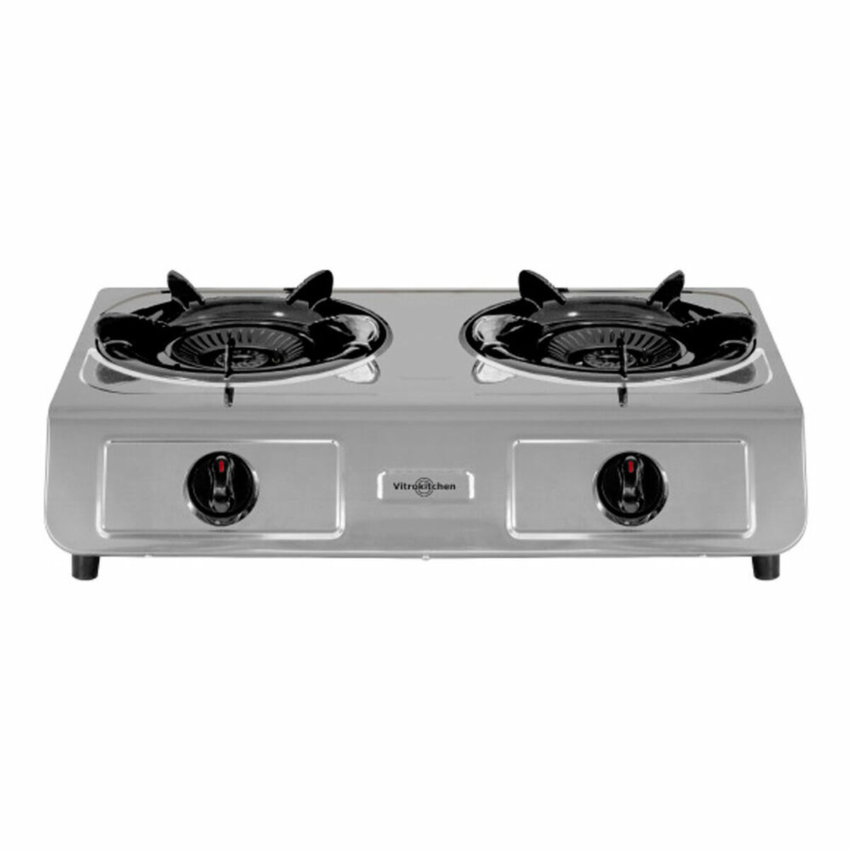 gaskök Vitrokitchen 265IB Svart Stål Rostfritt stål - 3