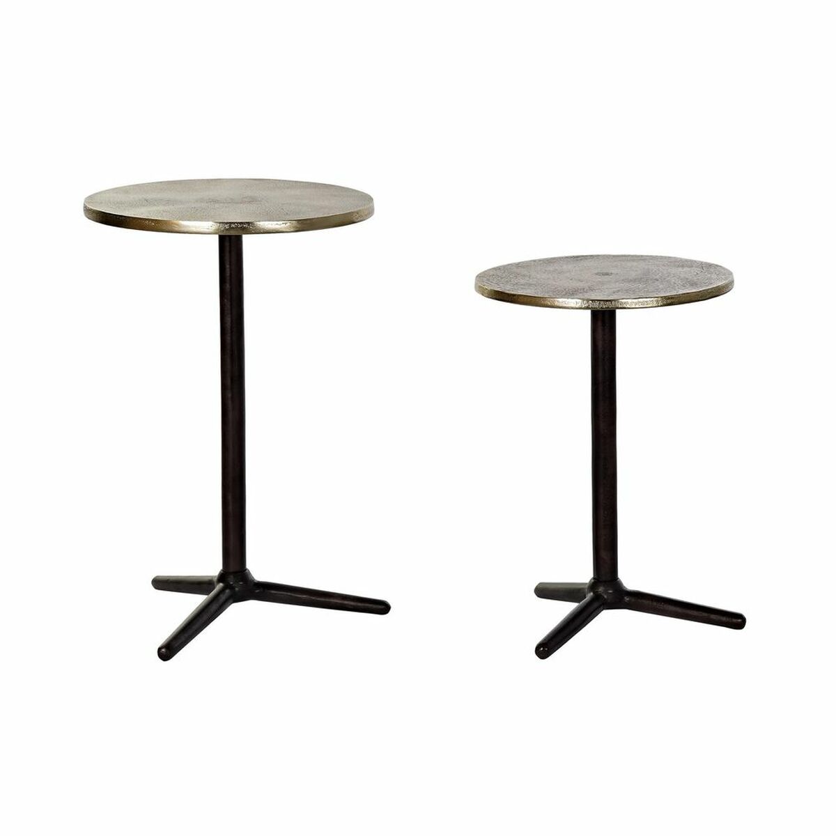 Set om 2 bord DKD Home Decor Svart Gyllene 40 x 40 x 61 cm