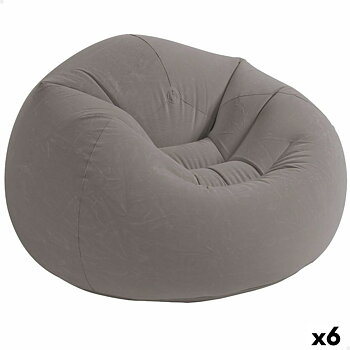 Uppblåsbar fåtölj Intex Grå 107 x 69 x 104 cm 114 x 71 x 114 cm (6 antal)