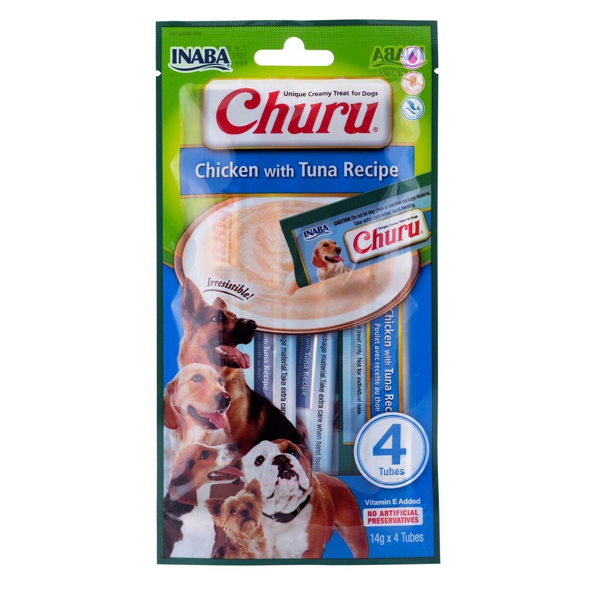 Hundgodis Inaba Churu Pollo con atun Kyckling Tonfisk Fisk 4 x 14 g