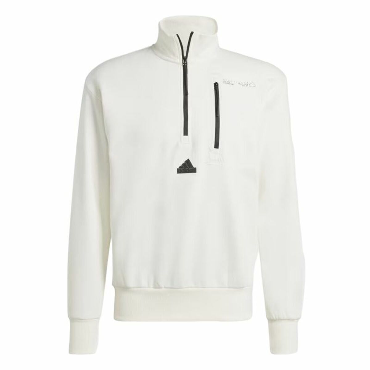 Tröja utan huva Adidas City Es e Fleece Half-Zip Vit XXL