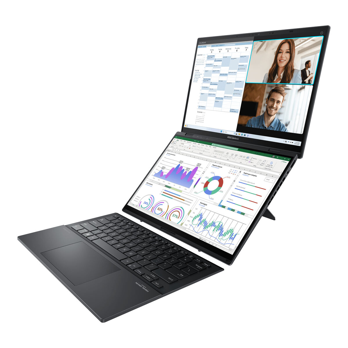 Bärbar dator Asus ZenBook Duo OLED UX8406MA-PZ255W 14" 32 GB RAM 1 TB SSD Qwerty Spanska Intel Core Ultra 9 185H - 4
