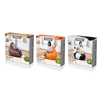 Bestway Gigantisk Uppblåsbar Djurstol 72x72x64 cm +3 År Inomhus och Trädgård 75116
