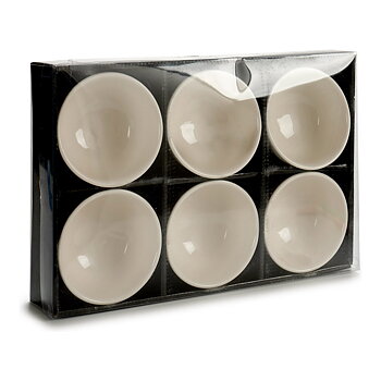 Skålset Porslin Vit 150 ml 6 Delar 11 x 5,5 x 11 cm