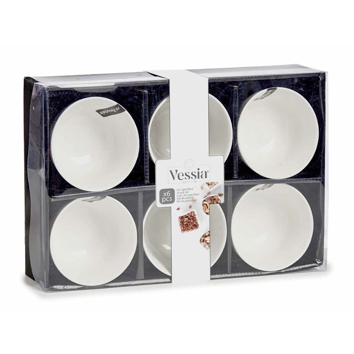 Skålset Porslin Vit 150 ml 6 Delar 11 x 5,5 x 11 cm - 6