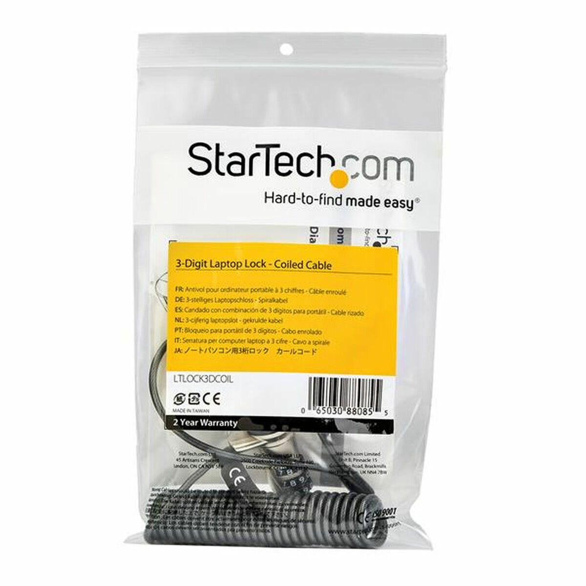 Säkerhetskabel Startech 1,83 m - 4