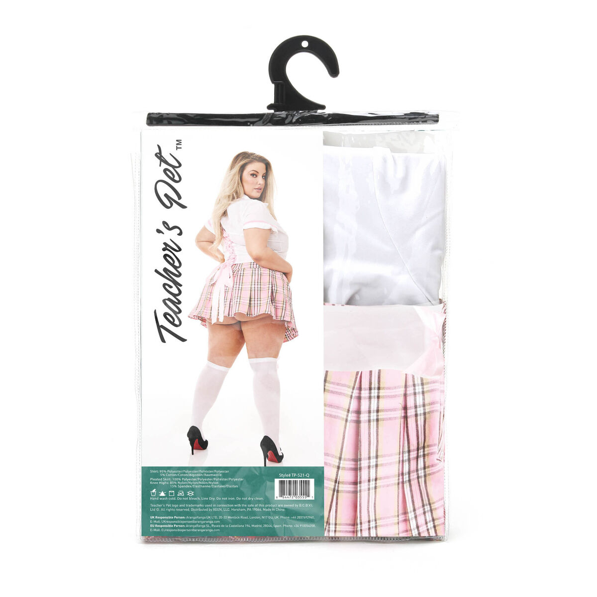 Erotiskt Kostym Teacher’s Pet School Girl Rosa Queen size - 3