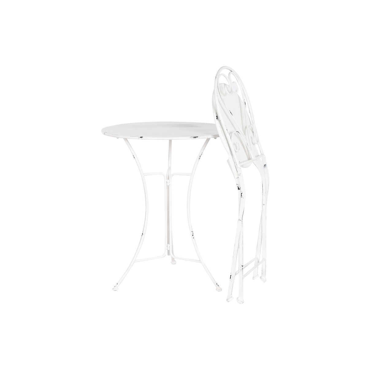 Bordsgrupp med 2 stolar Home ESPRIT Vit 60 x 60 x 70 cm - 7