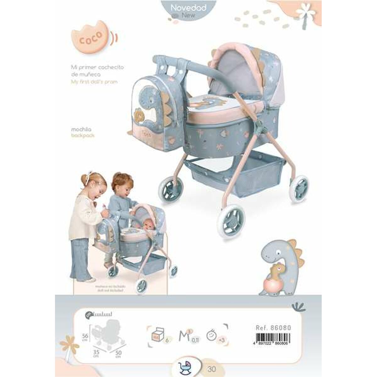 Dockvagn Decuevas Coco 35 x 50 x 56 cm - 7