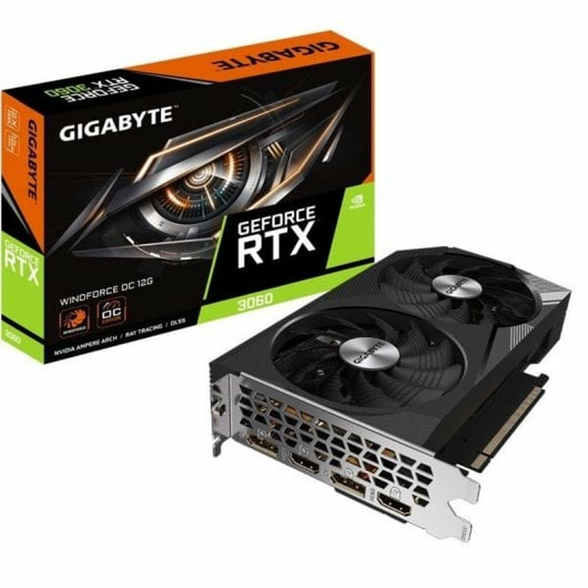 Grafikkort Gigabyte GV-N3060WF2OC-12GD GeForce RTX 3060 12 GB GDDR6 - 2