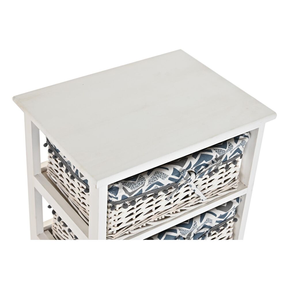 Byrå DKD Home Decor Blå Vit vide Paulowniaträ 40 x 29 x 59 cm - 6