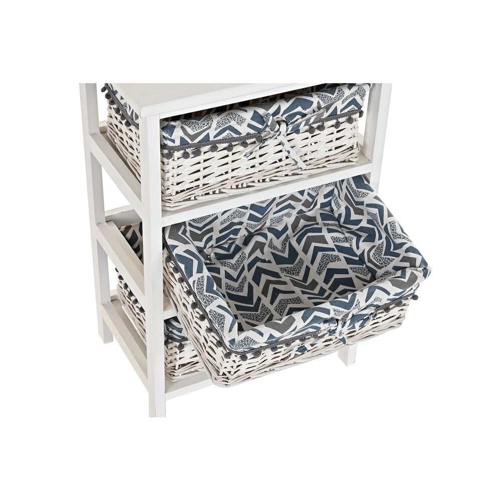 Byrå DKD Home Decor Blå Vit vide Paulowniaträ 40 x 29 x 59 cm - 5