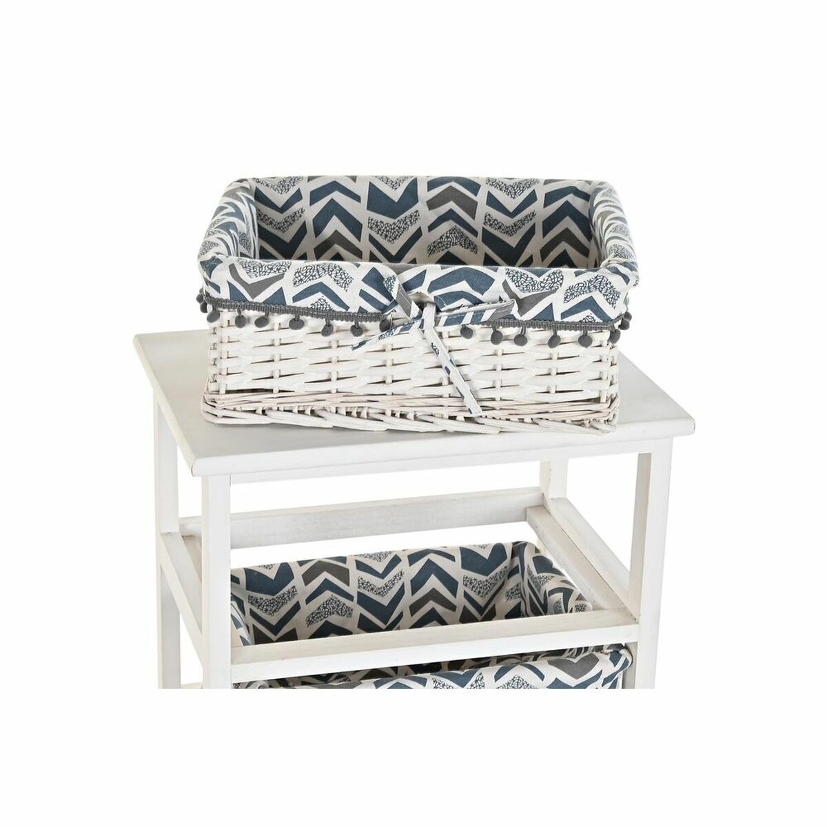 Byrå DKD Home Decor Blå Vit vide Paulowniaträ 40 x 29 x 59 cm - 17