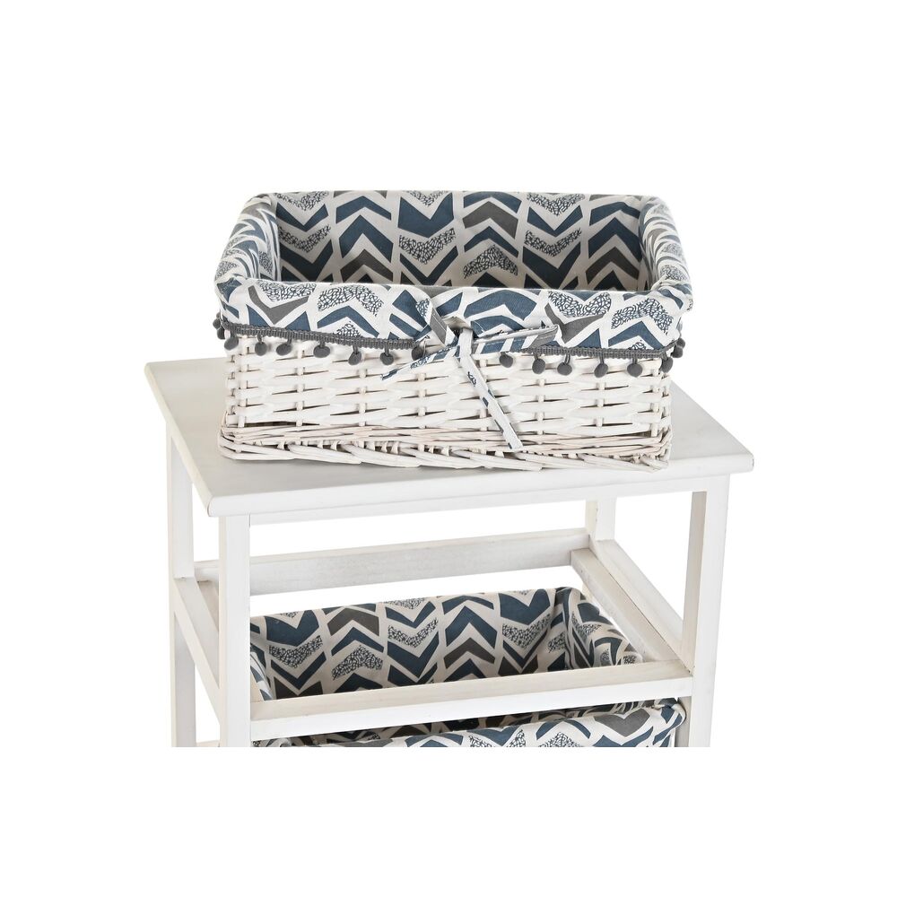 Byrå DKD Home Decor Blå Vit vide Paulowniaträ 40 x 29 x 59 cm - 3