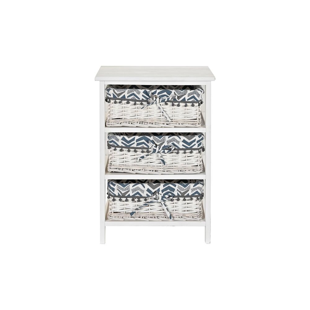 Byrå DKD Home Decor Blå Vit vide Paulowniaträ 40 x 29 x 59 cm - 2