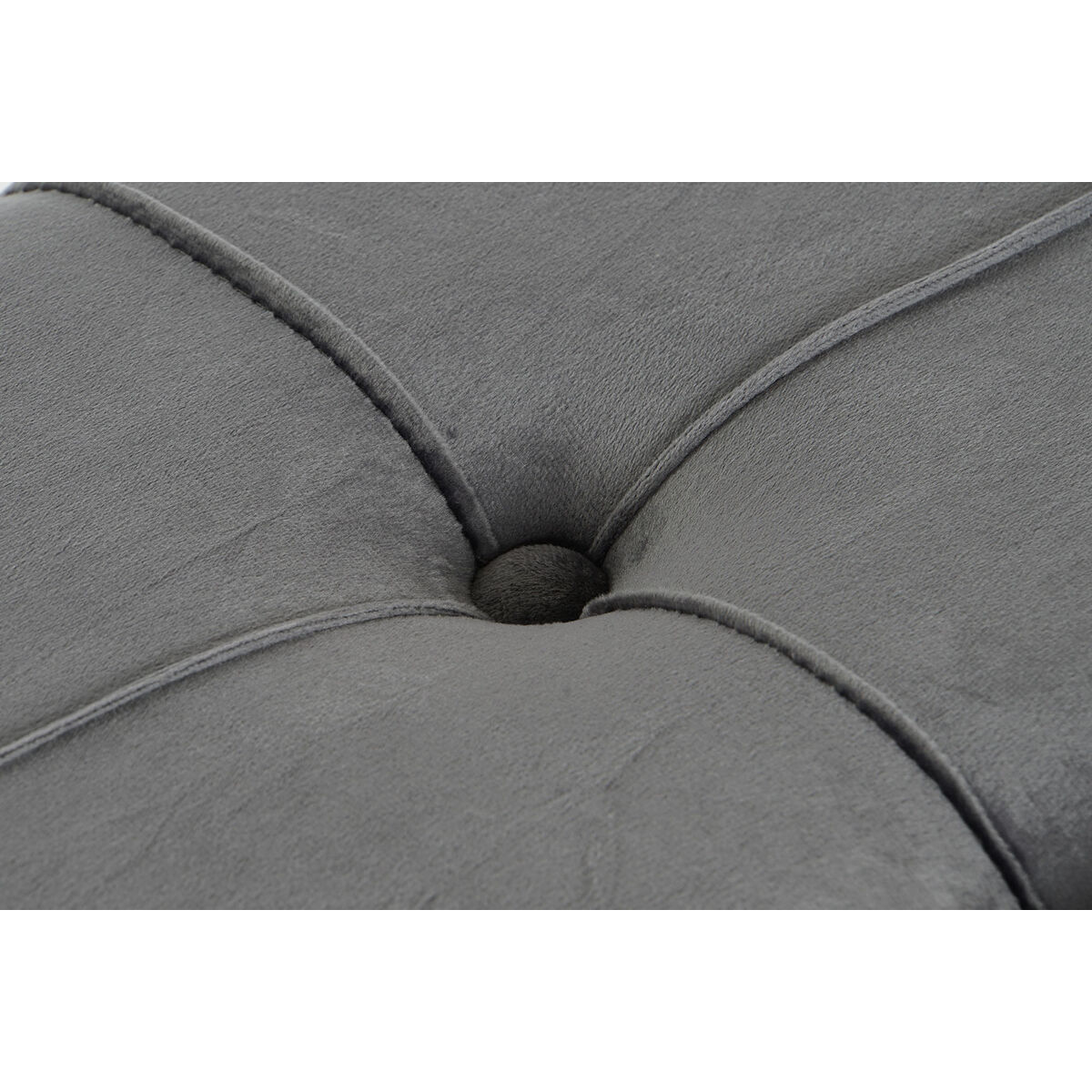Sittpall DKD Home Decor Grå Gyllene Metall 120 x 40 x 45 cm - 2