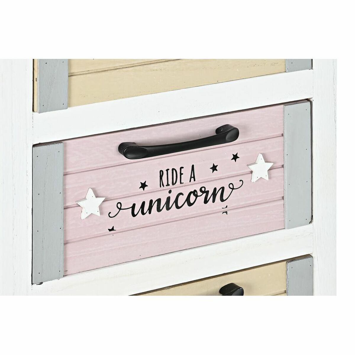 Byrå DKD Home Decor Grå Beige Rosa Vit Barn Paulowniaträ (40 x 29 x 73,5 cm) - 12