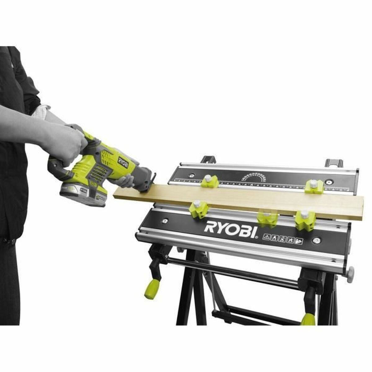 Arbetsbord Ryobi RWB03 Hopfällbar Justerbar Justerbar riktning