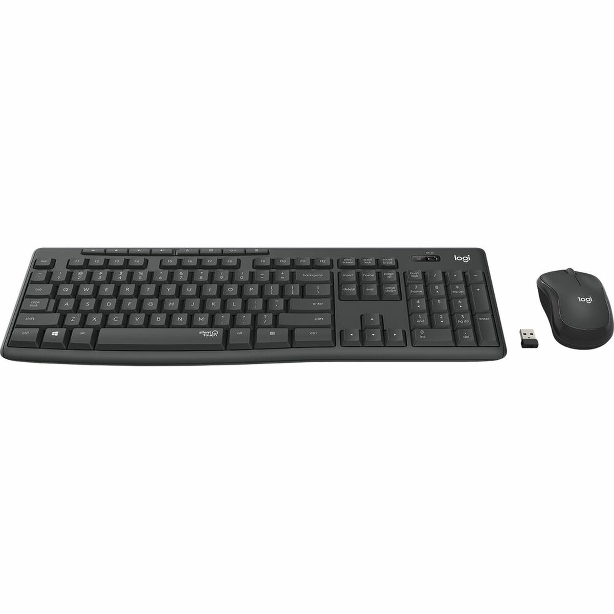 Trådlöst Tangentbord och Mus Logitech 920-009870 Trådlös Svart Grå Grafit portugisiska - 2