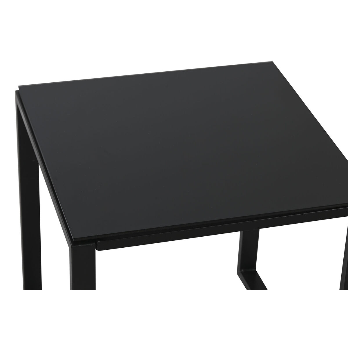 Bordsgrupp med 2 stolar Home ESPRIT Svart Stål 59 x 61,5 x 74 cm - 9