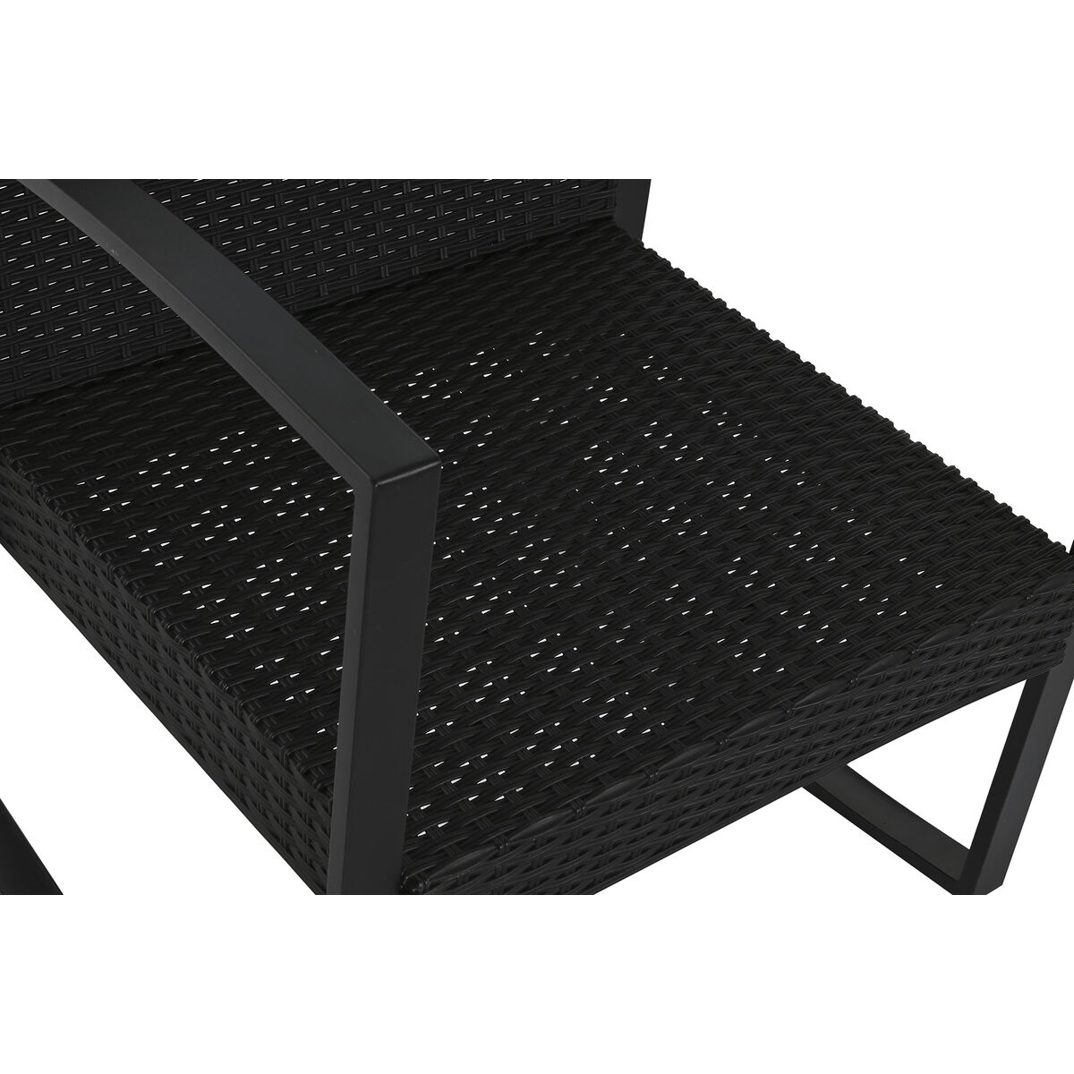 Bordsgrupp med 2 stolar Home ESPRIT Svart Stål 59 x 61,5 x 74 cm - 2