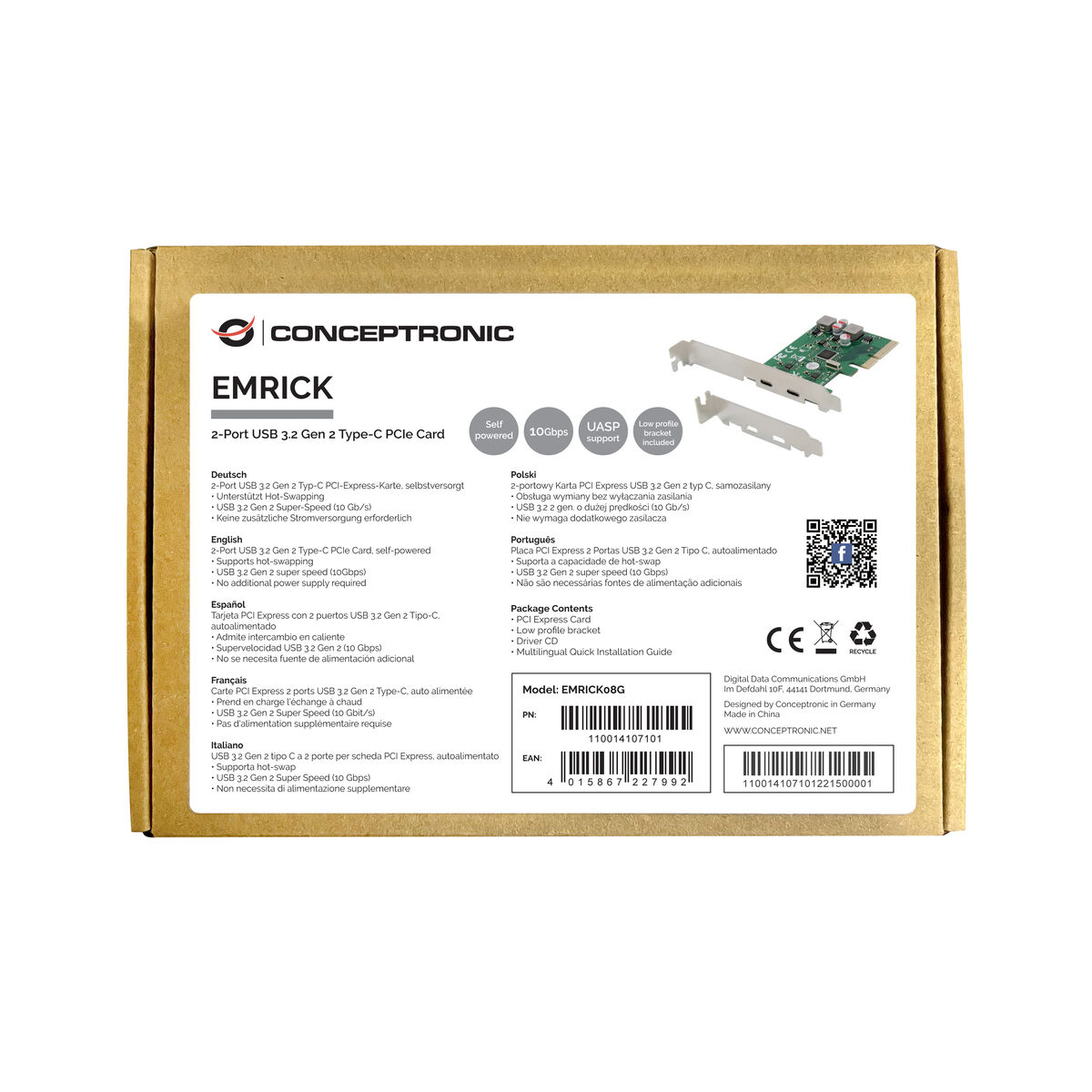 PCI Kort Conceptronic EMRICK08G - 3