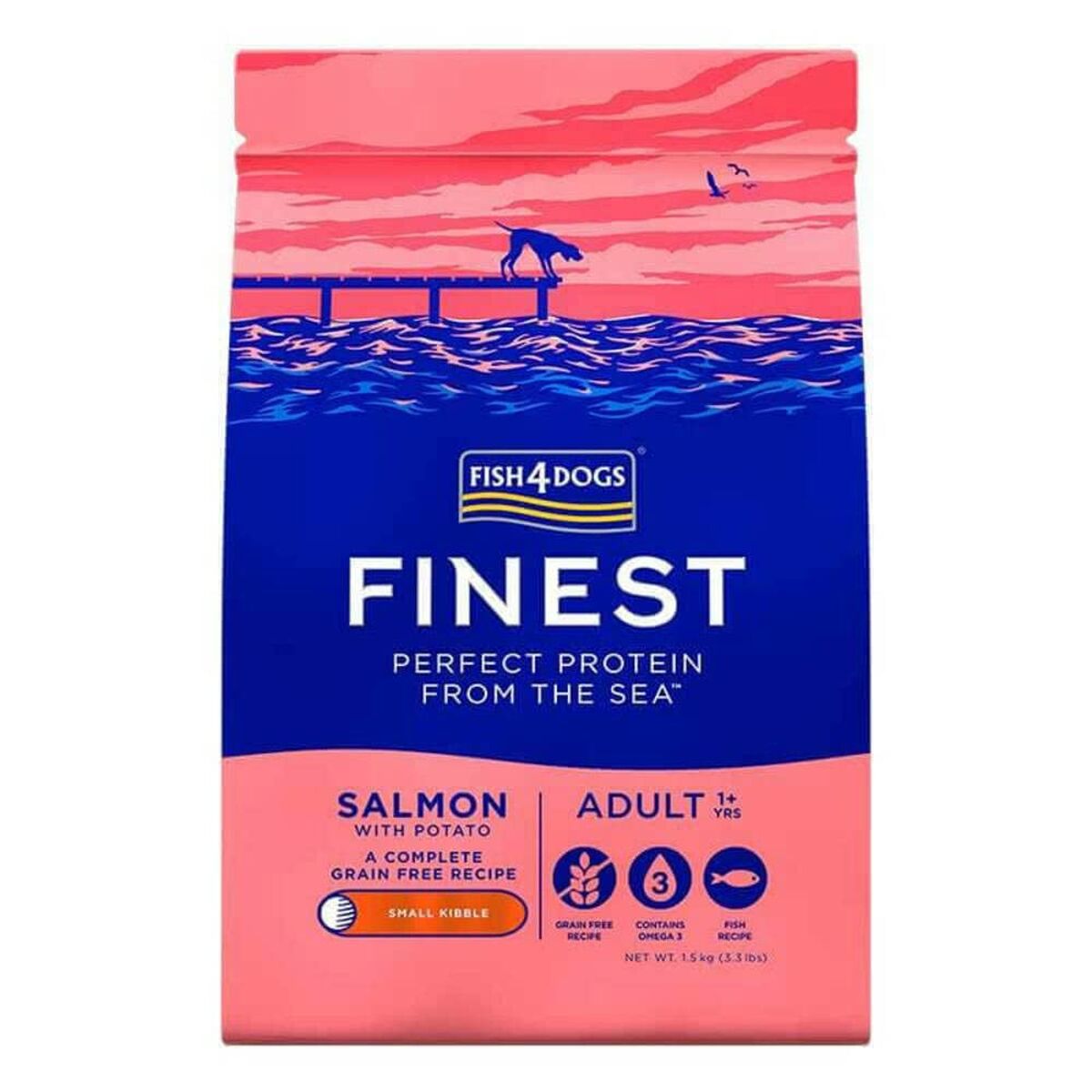 Foder FISH4DOGS Finest Salmon S Lax 1,5 Kg