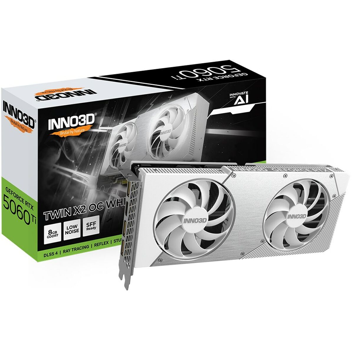 Grafikkort INNO3D N506T2-08D7X-193075W geforce rtx 5060 ti 8 GB - 3