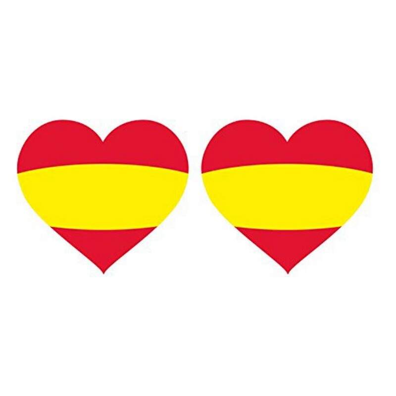 Klistermärken Flagga Spanien (2 uds) Hjärta - 2