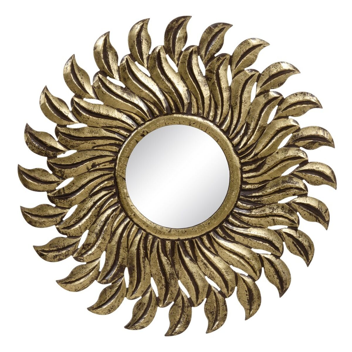 Väggspegel Gyllene 80 x 1,75 x 80 cm