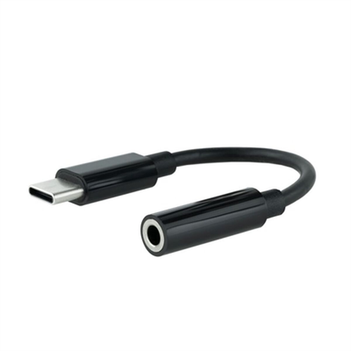 USB C till Jack 3.5 mm Adapter NANOCABLE 10.24.1205 Svart - 3