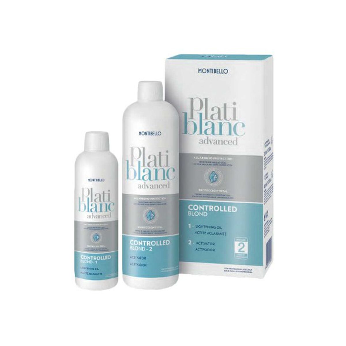 Hårstylingset Montibello Platiblanc Advanced Controlled Blond Blekning 2 Delar - 2