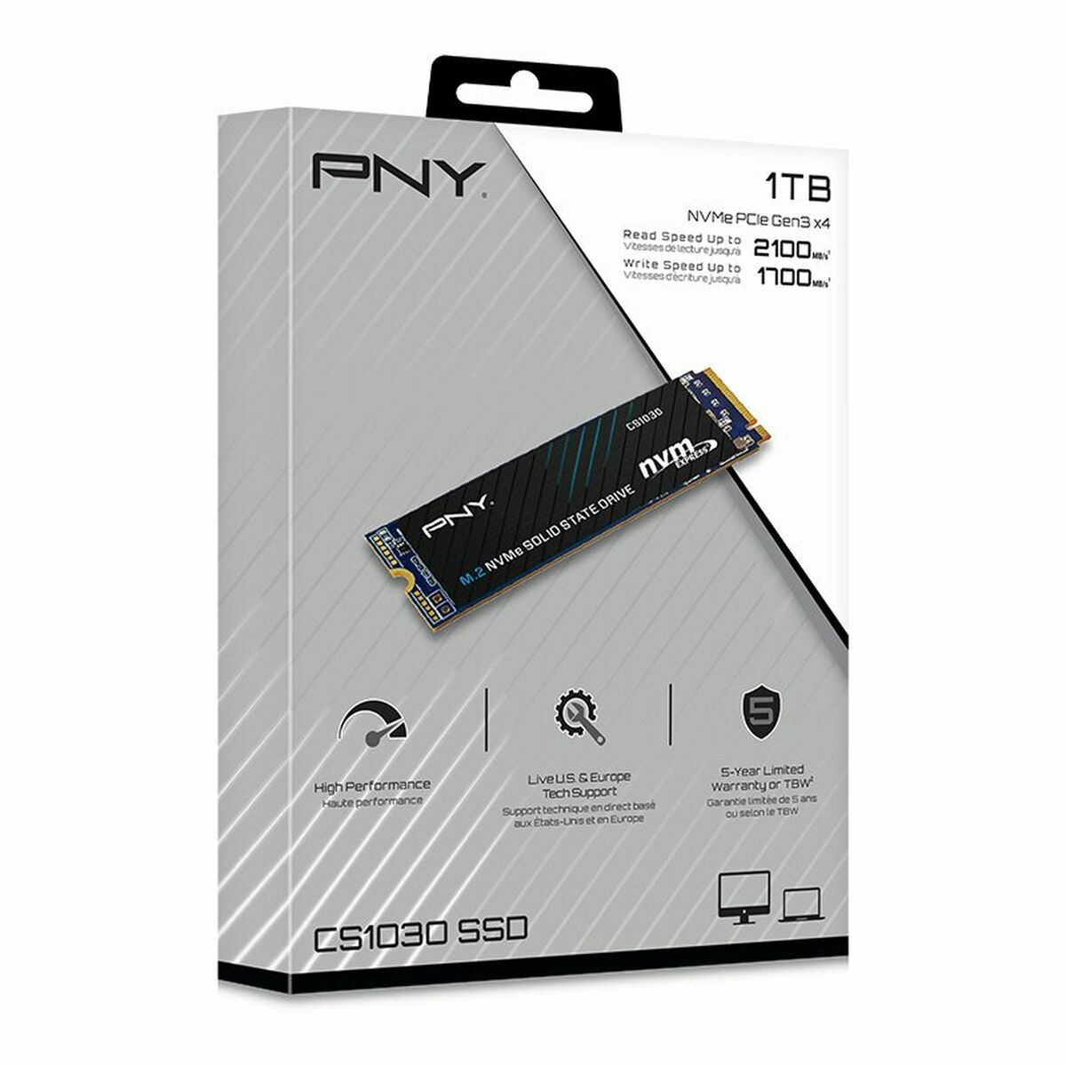 Hårddisk PNY CS1030 1 TB SSD - 2