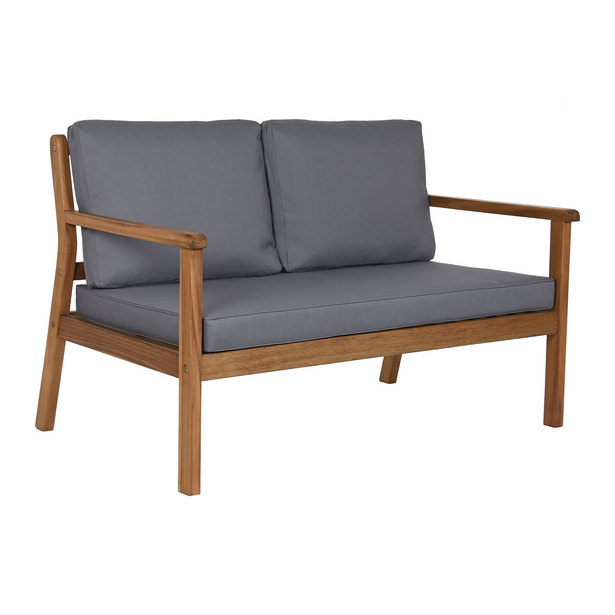 Set med bord och 3 fåtöljer Home ESPRIT Brun Grå Akaciaträ 120 x 72 x 75 cm - 7
