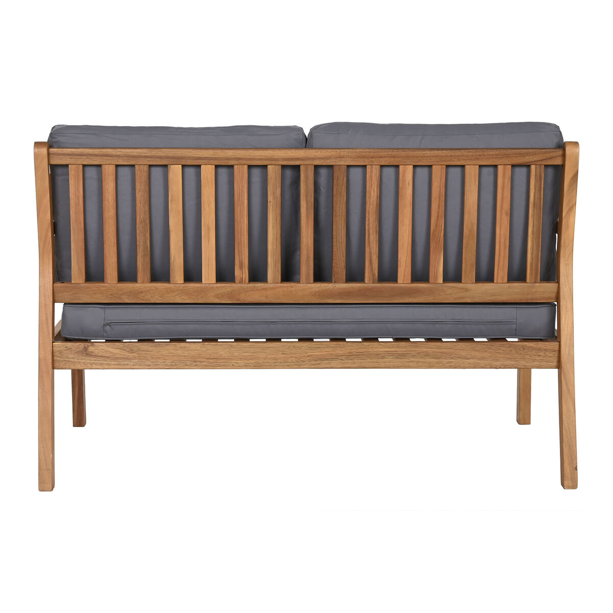 Set med bord och 3 fåtöljer Home ESPRIT Brun Grå Akaciaträ 120 x 72 x 75 cm - 3