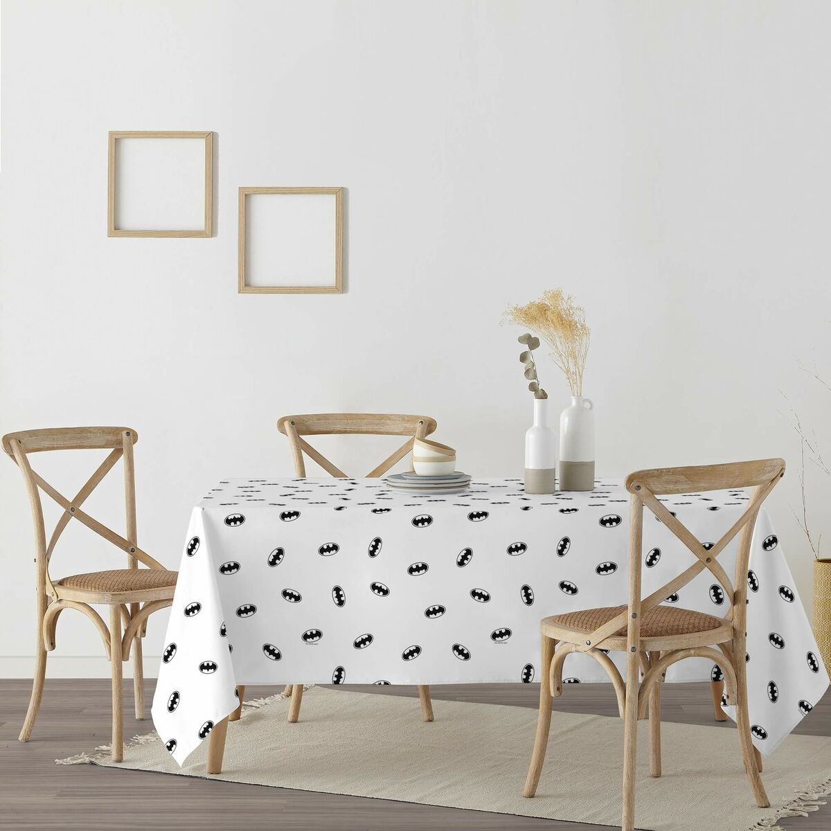 Fläckresistent bordsduk i harts Belum Batman White Multicolour 150 x 150 cm - 3