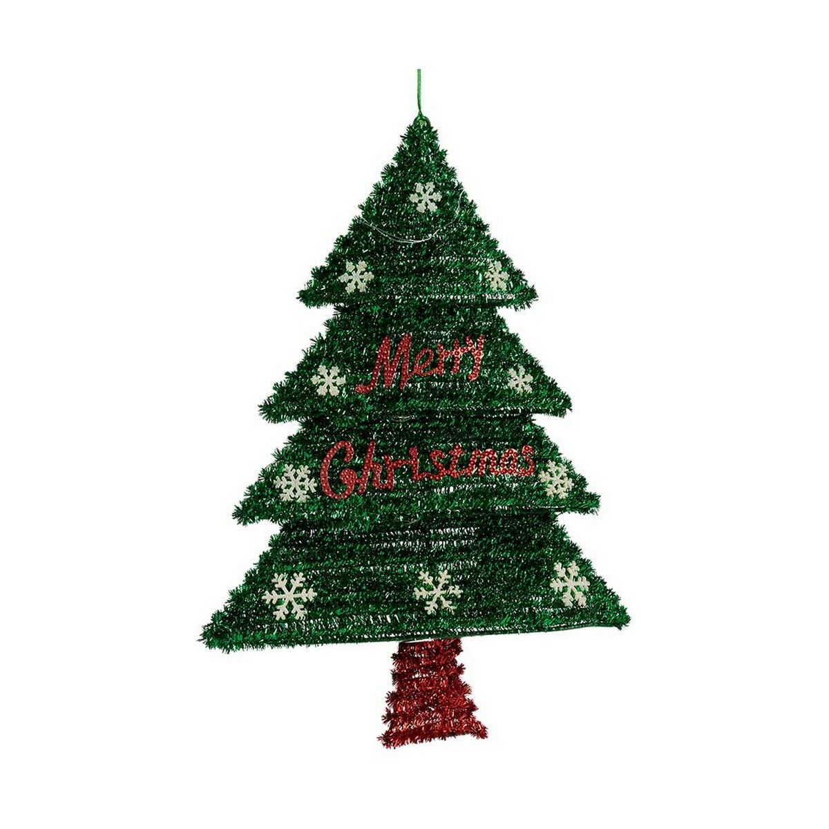 Julgran Krist+ Röd Grön Silvrig Silver polypropen PET Plast 44 x 58,8 x 7 cm Julgran