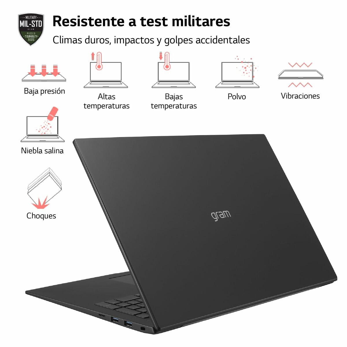 Bärbar dator LG 17Z90R 17" i7-1360P 16 GB RAM 512 GB SSD Qwerty Spanska - 4