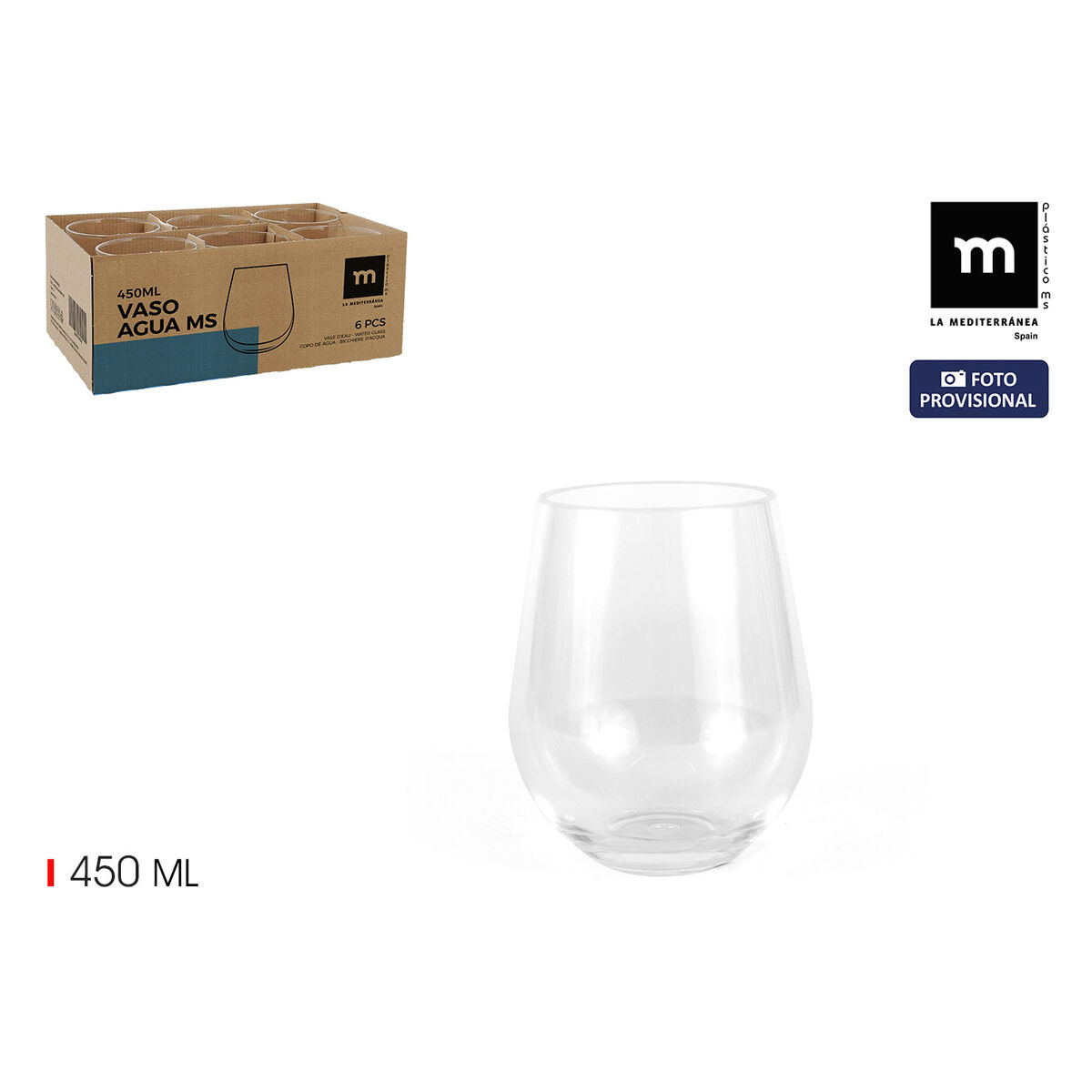 Glas för vatten La Mediterránea 0,4 l (24 antal) - 2