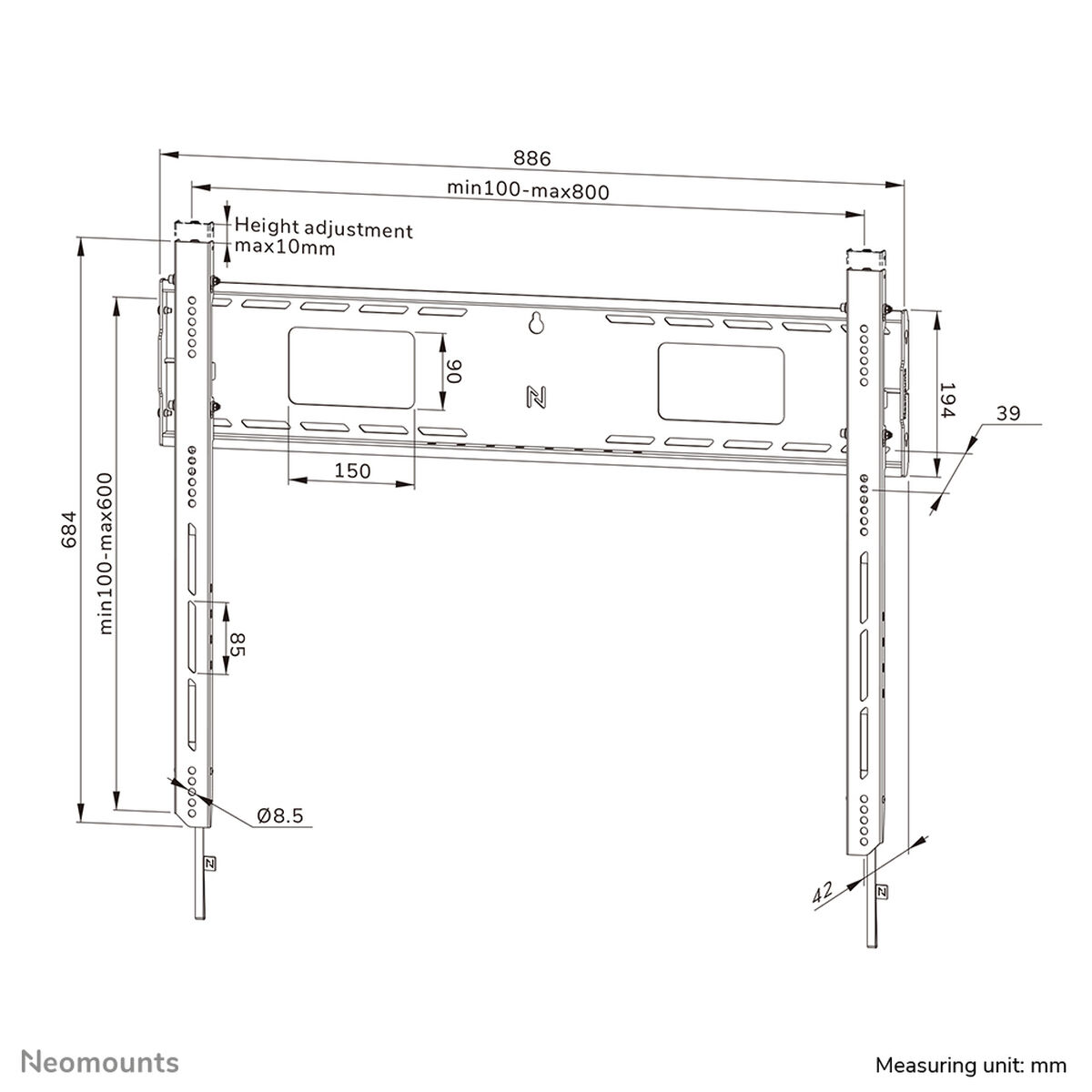 TV-fäste Neomounts WL30-750BL18 43" - 6