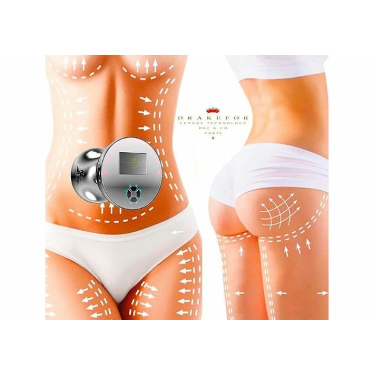 Koppningsapparat anti-cellulit Drakefor DKF-CO&CO Silvrig - 3