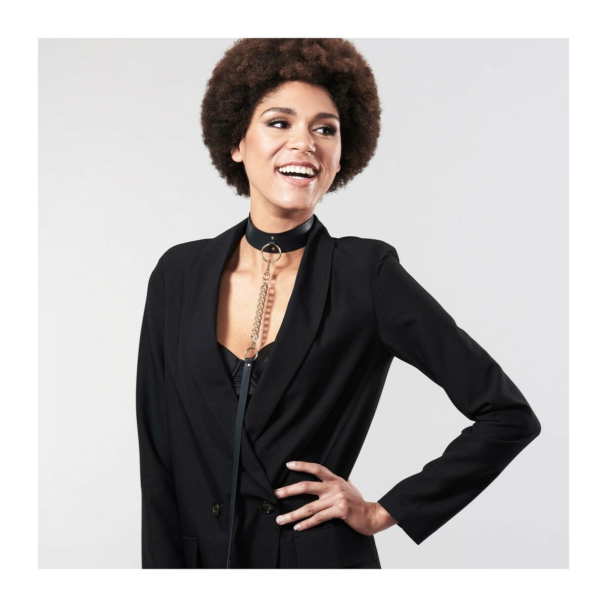 Maze Halsband med koppel Svart Bijoux Indiscrets 11116 - 4