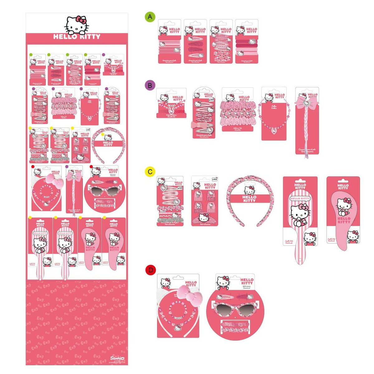 Hårklämmor Hello Kitty Rosa