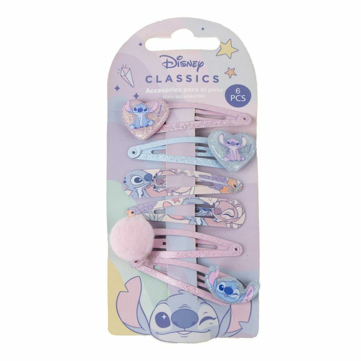 Hårklämmor Stitch Blå