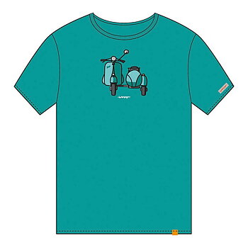 T-shirt med kortärm Cállate la Boca   Turkos Sidovagn