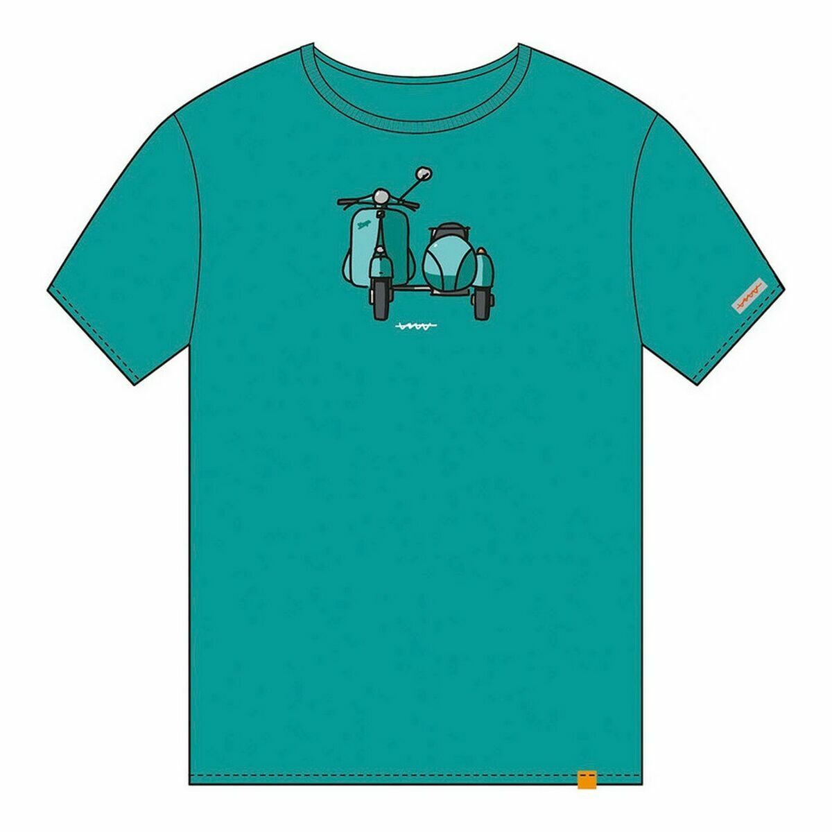T-shirt med kortärm Cállate la Boca   Turkos Sidovagn - 4
