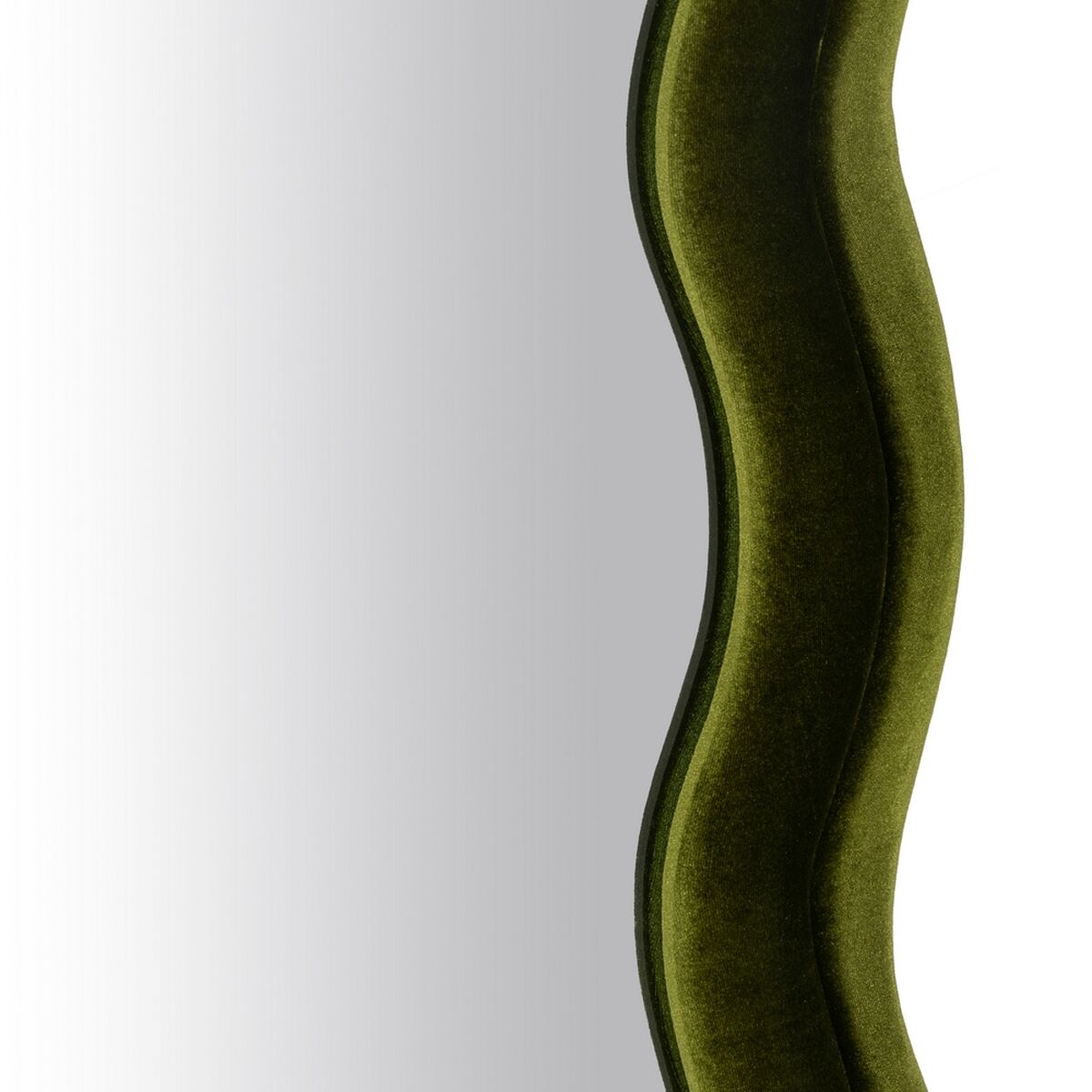 Väggspegel Grön Franela Trä Glas Vertikalt 60 x 4 x 160 cm - 5